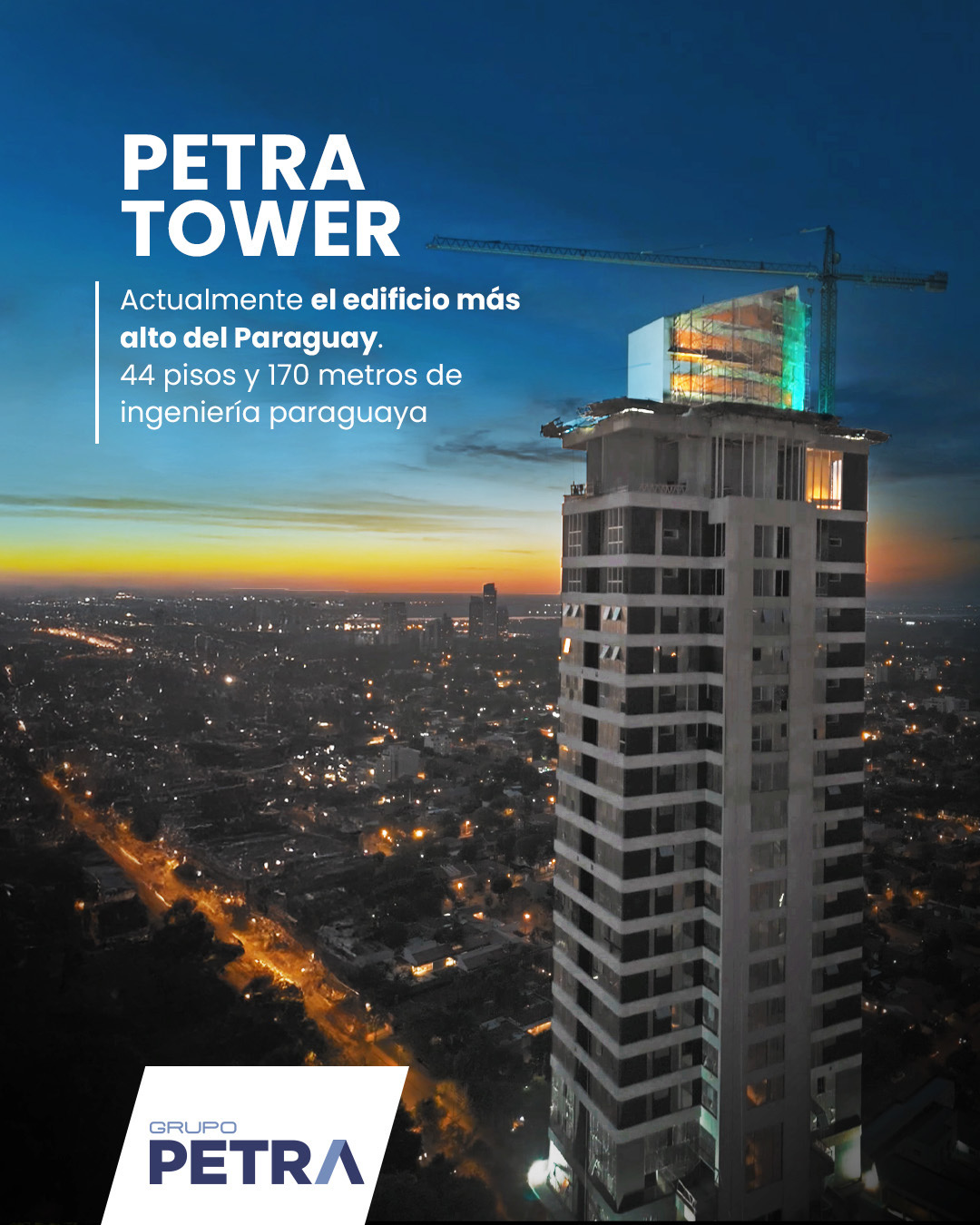 PETRA TOWER — proyecto inmobiliario de Grupo Petra en Paraguay